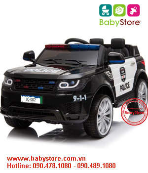 Ô tô điện trẻ em Ford Police 002(Xe cảnh sát có còi hú, BH 1 năm)